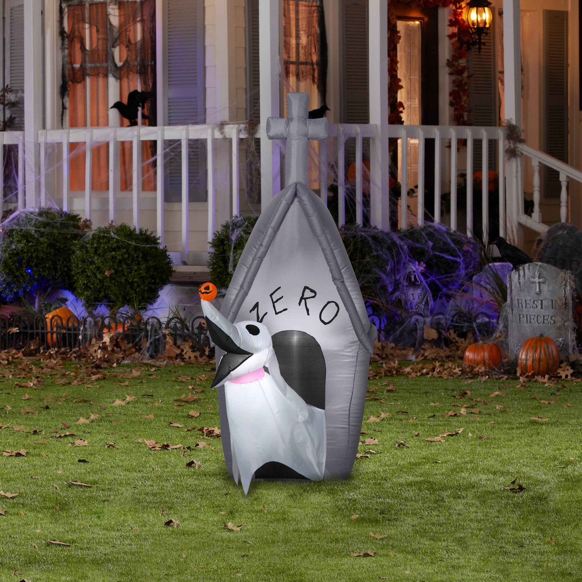 5ft. Airblown® Inflatable Halloween Disney® Zero & Doghouse